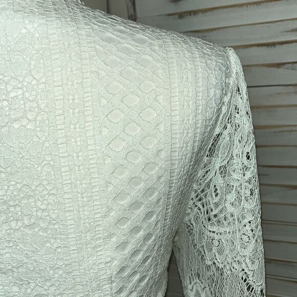 FTF Front Twist Lace White Mini Dress Size 1X 14/16 NWT - Picture 10 of 13